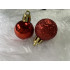 Set globuri de Craciun, 30 bucati, 3 modele, 3cm, rosu [12]