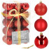 Set globuri de Craciun, 30 bucati, 3 modele, 3cm, rosu [8]