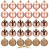 Set globuri de Craciun, 30 bucati, 3 modele, 3cm, roz auriu [2]