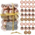 Set globuri de Craciun, 30 bucati, 3 modele, 3cm, roz auriu [9]