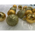 Set globuri de Craciun, 30 bucati, 3 modele, 3cm, auriu [17]