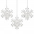Decoratiune brad fulg de zapada, set 3 bucati, 8cm, alb [7]