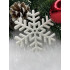 Decoratiune brad fulg de zapada, set 3 bucati, 8cm, alb [10]