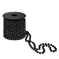 Ghirlanda de margele pentru bradul de Craciun, 10 metri, neagra
