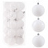 Set globuri de Craciun, 20 bucati, 8cm, alb perlat [2]