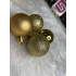 Set globuri de Craciun, 20 bucati, 3 modele, 4cm, auriu [15]