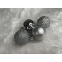 Set globuri de Craciun, 20 bucati, 3 modele, 4cm, argintiu [16]