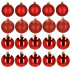 Set globuri de Craciun, 20 bucati, 3 modele, 4cm, rosu [2]