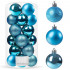 Set globuri de Craciun, 20 bucati, 3 modele, 4cm, albastru [2]