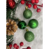 Set globuri de Craciun, 20 bucati, 3 modele, 4cm, verde [12]