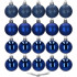 Set globuri de Craciun, 20 bucati, 3 modele, 4cm, albastru inchis [6]