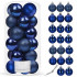 Set globuri de Craciun, 20 bucati, 3 modele, 4cm, albastru inchis [8]