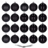 Set globuri de Craciun, 20 bucati, 3 modele, 4cm, negru [2]