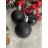 Set globuri de Craciun, 20 bucati, 3 modele, 4cm, negru [15]