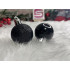 Set globuri de Craciun, 20 bucati, 3 modele, 4cm, negru [17]