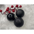 Set globuri de Craciun, 20 bucati, 3 modele, 4cm, negru [20]