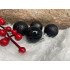 Set globuri de Craciun, 20 bucati, 3 modele, 4cm, negru [22]