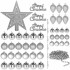 Set globuri si decoratiuni de Craciun, 51 piese, diverse dimensiuni, argintiu [2]