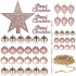 Set globuri si decoratiuni de Craciun, 51 piese, diverse dimensiuni, roz [3]