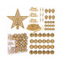 Set globuri si decoratiuni de Craciun, 51 piese, diverse dimensiuni, auriu [12]