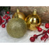 Set globuri si decoratiuni de Craciun, 51 piese, diverse dimensiuni, auriu [23]