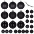 Set globuri de Craciun, 25 bucati, 3 modele, 2,5cm si 4cm, negru [3]