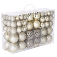 Set globuri de Craciun, 100 bucati, 3-6cm, auriu Set globuri de Craciun, 100 bucati, 3-6cm, auriu