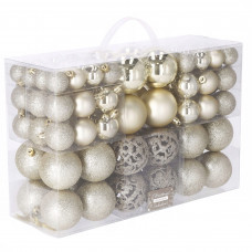 Set globuri de Craciun, 100 bucati, 3-6cm, auriu Set globuri de Craciun, 100 bucati, 3-6cm, auriu