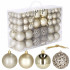 Set globuri de Craciun, 100 bucati, 3-6cm, auriu [6]