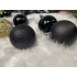 Set globuri de Craciun, 100 bucati, 3-6cm, negru auriu [15]