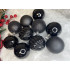 Set globuri de Craciun, 20 bucati, 5 modele, 6cm, negru [15]