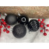 Set globuri de Craciun, 20 bucati, 5 modele, 6cm, negru [18]