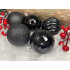 Set globuri de Craciun, 20 bucati, 5 modele, 6cm, negru [20]
