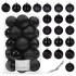 Set globuri de Craciun, 20 bucati, 5 modele, 6cm, negru [10]