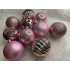 Set globuri de Craciun, 20 bucati, 5 modele, 6cm, roz [14]