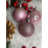 Set globuri de Craciun, 20 bucati, 5 modele, 6cm, roz [17]