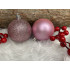 Set globuri de Craciun, 20 bucati, 5 modele, 6cm, roz [22]