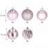 Set globuri de Craciun, 20 bucati, 5 modele, 6cm, roz [9]