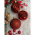 Set globuri de Craciun, 20 bucati, 5 modele, 6cm, rosu [17]
