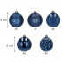Set globuri de Craciun, 20 bucati, 5 modele, 6cm, albastru inchis [9]