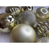 Set globuri de Craciun, 20 bucati, 5 modele, 6cm, auriu [12]