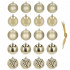 Set globuri de Craciun, 20 bucati, 5 modele, 6cm, auriu [5]