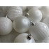 Set globuri de Craciun, 20 bucati, 5 modele, 6cm, alb [18]