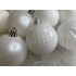 Set globuri de Craciun, 20 bucati, 5 modele, 6cm, alb [21]
