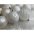 Set globuri de Craciun, 20 bucati, 5 modele, 6cm, alb [22]