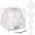 Set globuri de Craciun, 37 bucati, 3-8cm, alb perla [3]