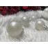 Set globuri de Craciun, 37 bucati, 3-8cm, alb perla [12]