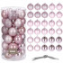 Set globuri de Craciun, 30 bucati, 5cm, roz [2]