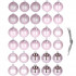 Set globuri de Craciun, 30 bucati, 5cm, roz [7]
