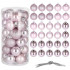 Set globuri de Craciun, 30 bucati, 4 modele, 3cm, roz [3]